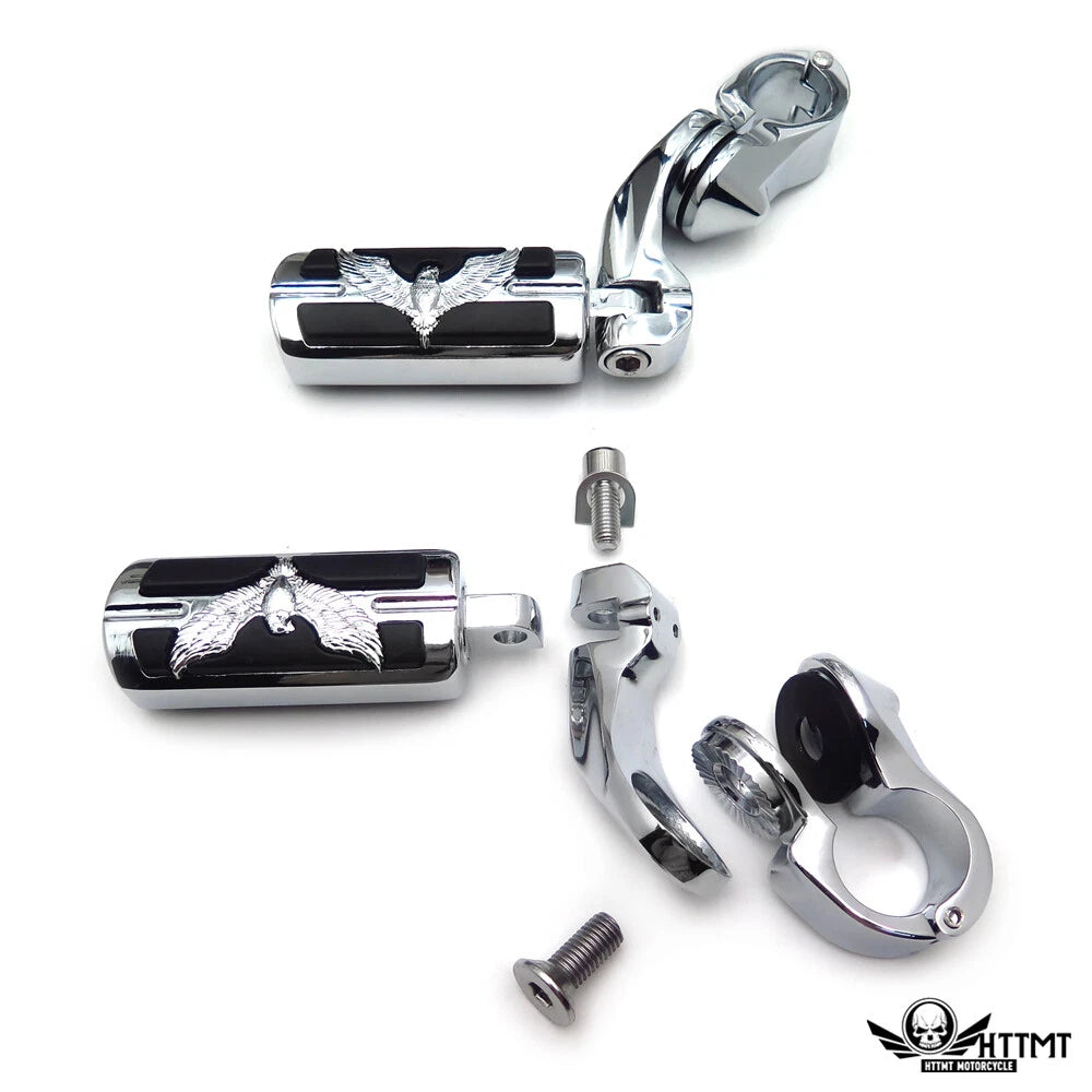 Chrome 2.5" Short FootPeg Kit for Yamaha Roadstar XV1700 (2001–2008)