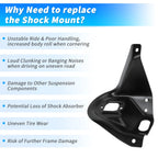Rear Right Upper Shock Mount Bracket for Chevrolet K1500 K2500 K3500 (1994–2000)