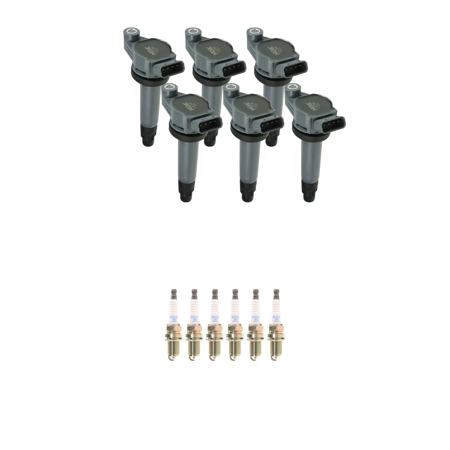 Set of 6 NGK Ignition Coils & Nickel Spark Plugs for Camry ES330 RX330 Sienna (2004–2006)