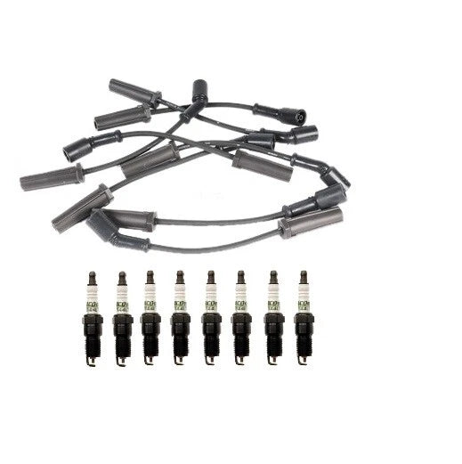 Set of 8 ACDelco .040" Spark Plugs & Ignition Wire Set for Chevy GMC V8