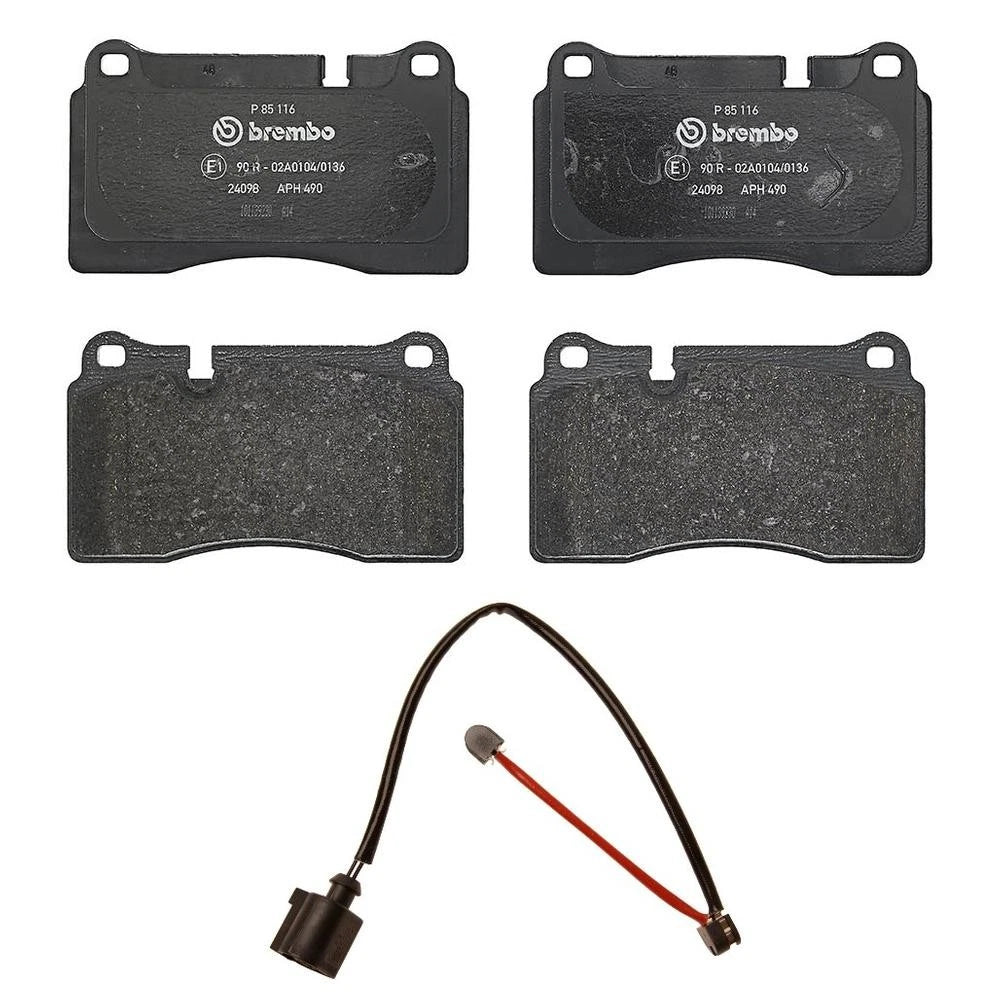Set of 4 Low-Met Brake Pads with Sensor for Audi TT Quattro RS (2012–2013)