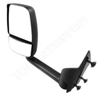 Pair of Smooth Black Manual Tow Mirrors for Chevy Express Savana Van