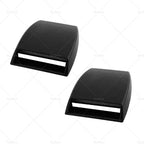 2X Air Flow Intake Scoop for Universal Vehicles (ABS Plastic, Black)