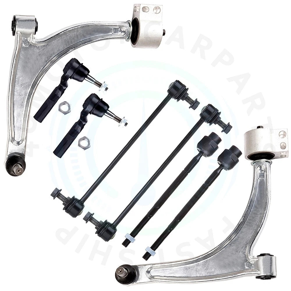 Set of 8 Front Lower Control Arm Tie Rod Ends for Chevy Malibu Pontiac G6 (2005–2009)