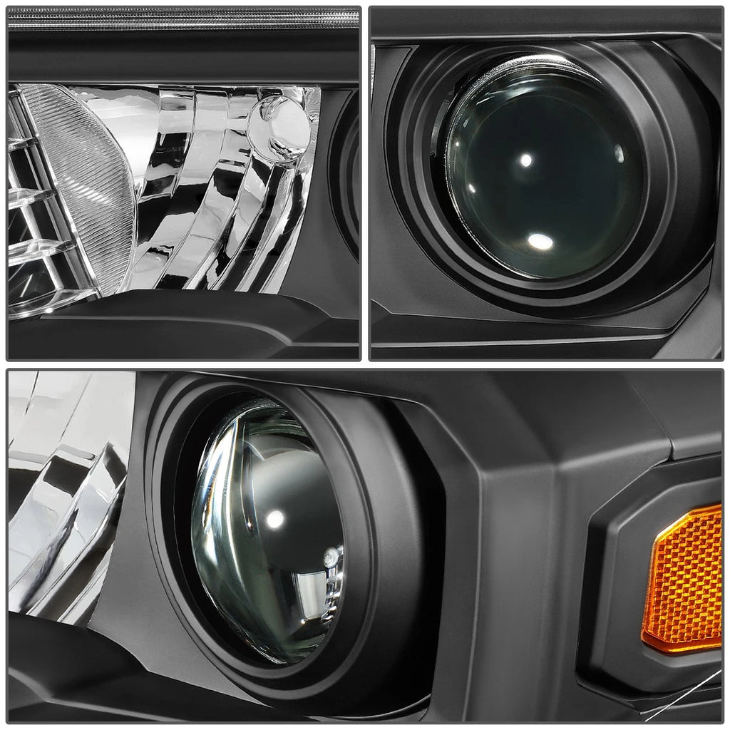 Black Housing Amber Corner Projector Headlights for Toyota Tacoma (2016–2020)