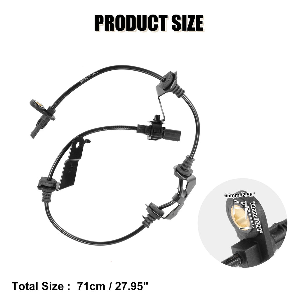2X ABS Wheel Speed Sensor for Honda Accord (57455-TA0-A01)
