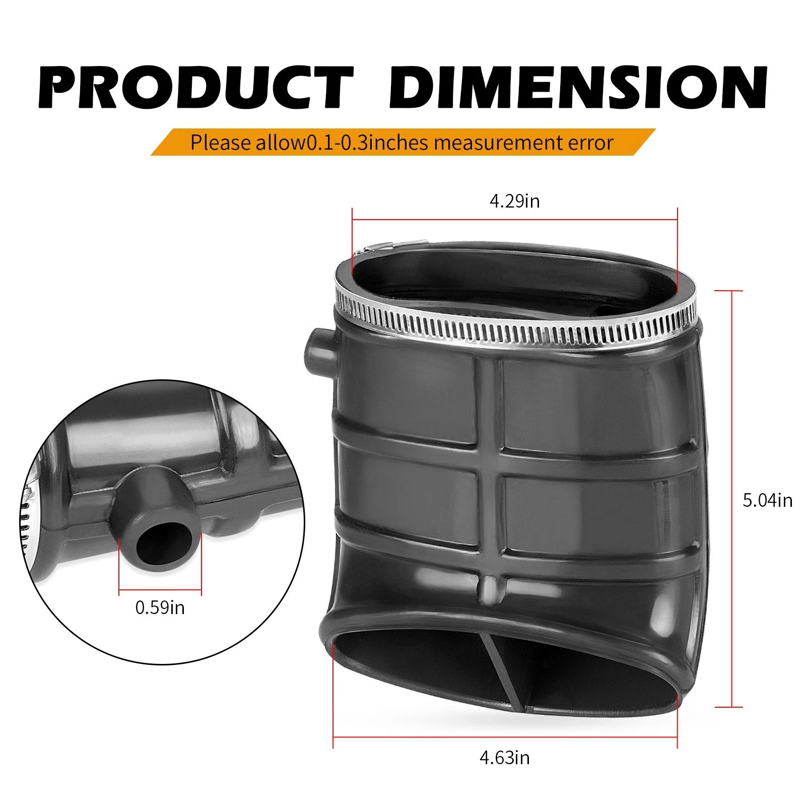 Airbox Hose Intake Snorkel for Yamaha Raptor 660R (2001–2005)