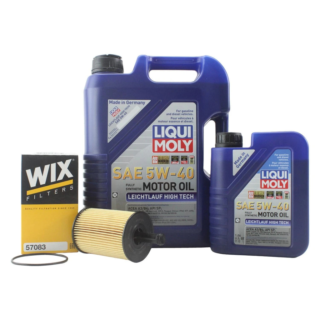 6L Liqui Moly Leichtlauf High Tech 5W-40 Oil Change Kit for Audi 2.0/2.8L (2000–2023)