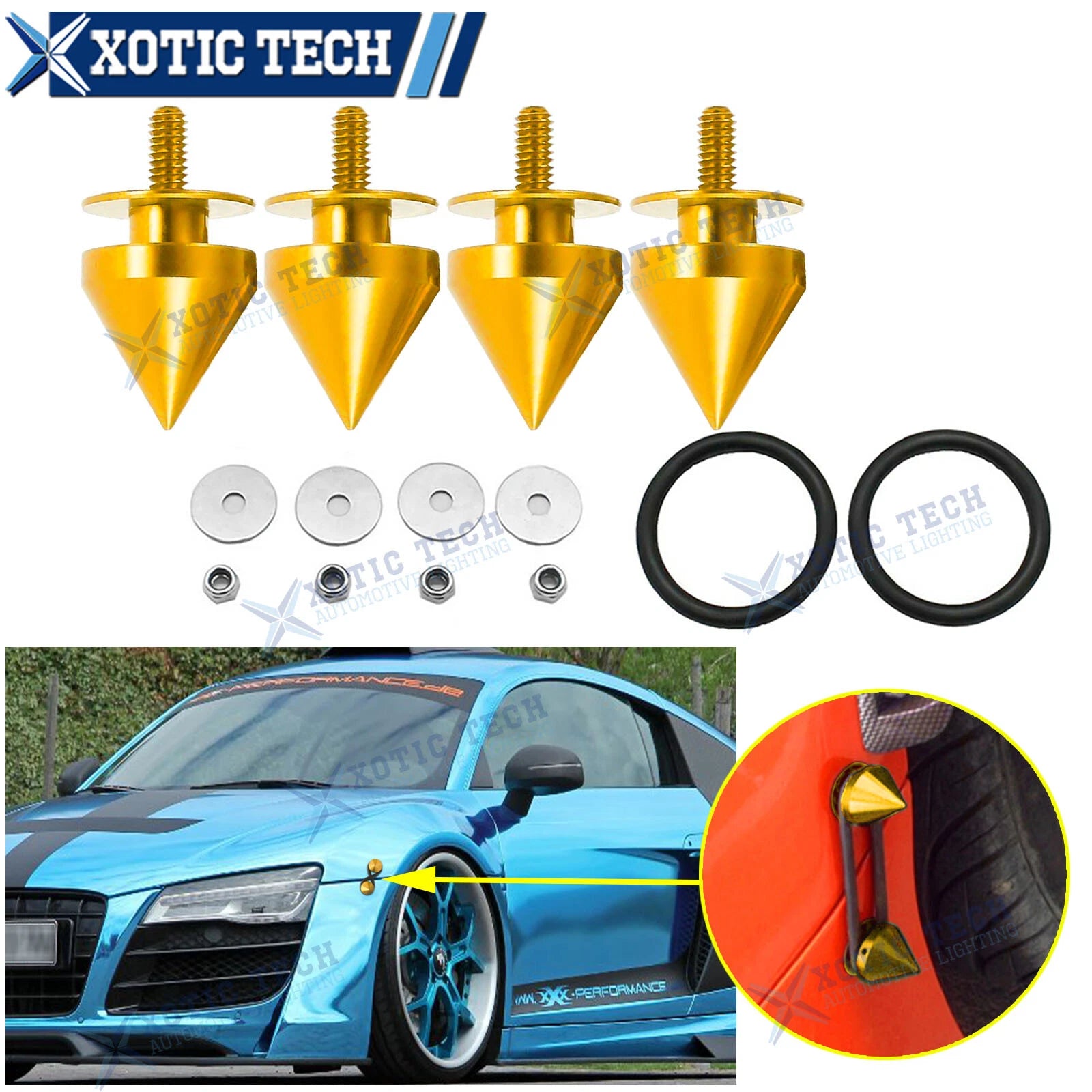 Quick Release Fasteners Fixed Buckle/Nut Kit for Audi A3 A4 A5 (2009–2018)