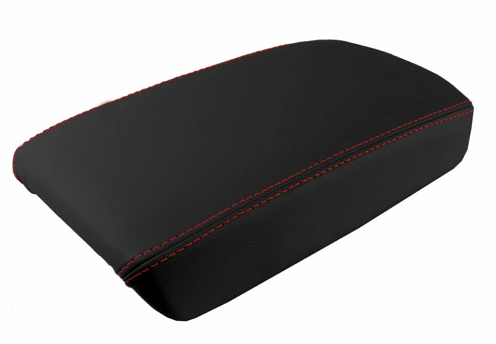 Armrest Cover for Acura TSX (2009–2014) - Leather, Red Stitch