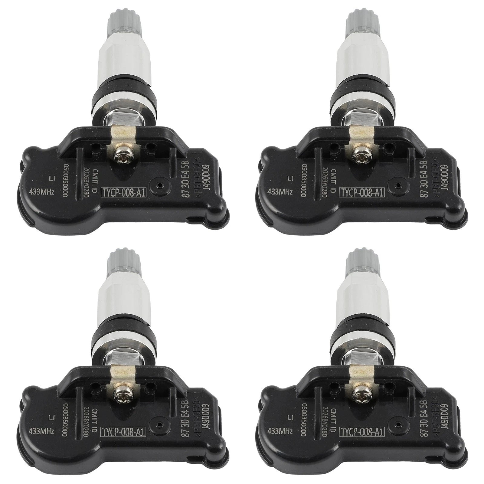 Set of 4 Tire Pressure Sensors for Chevrolet Cavalier (2006–2023) 433MHz