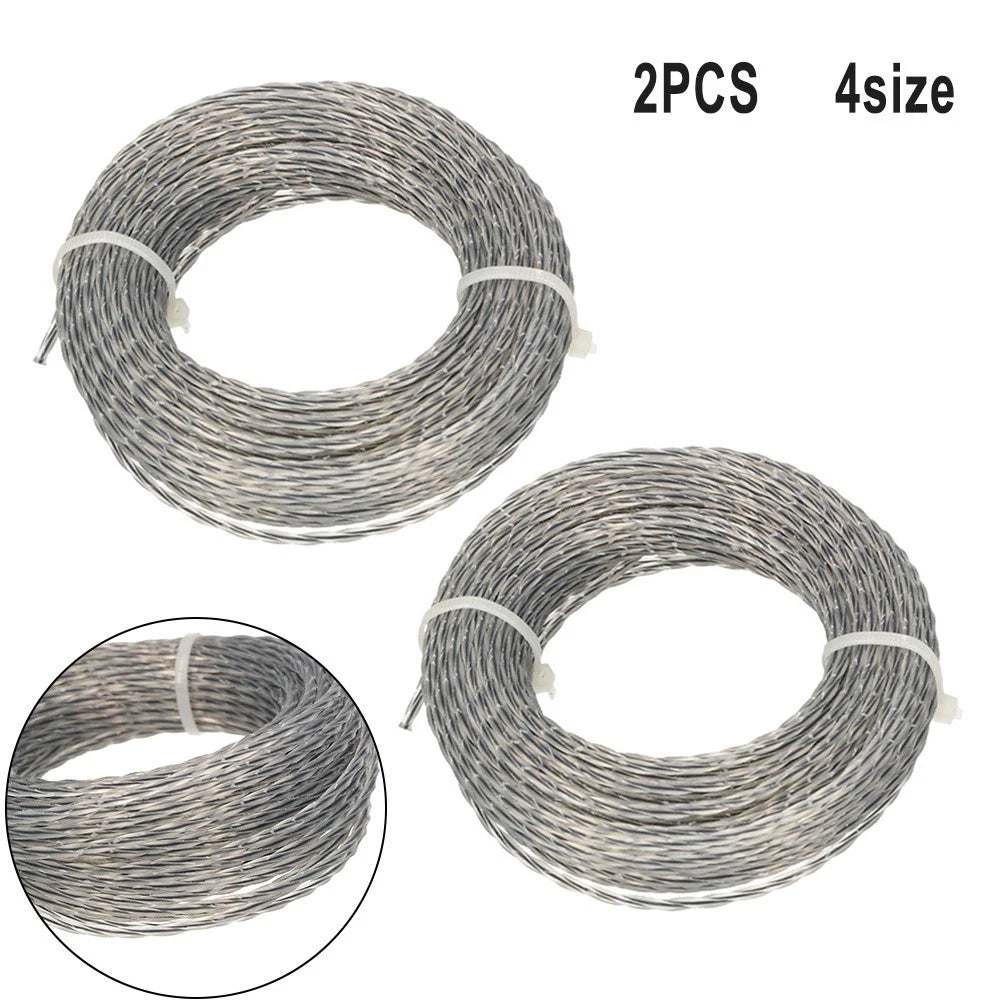 Set of 2 Trimmer Lines 2.0 - 3.0 mm x 15m for Tool Parts