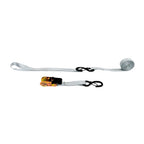 Set of 4 Ratchet Tie Down Straps for Truck (15ft, 2200lb Break Strength)