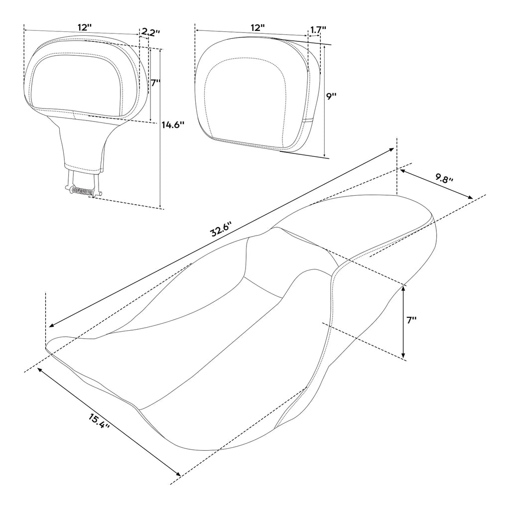 Sissy Bar Pad for Harley Electra Glide (2009–2023)