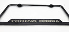 License Plate Frame Front Black Notched Stainless for Ford Torino Cobra (1969–1970)