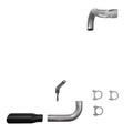 2.5" Single Exhaust Kit for Jeep Wrangler (2018–2025) Black Tip