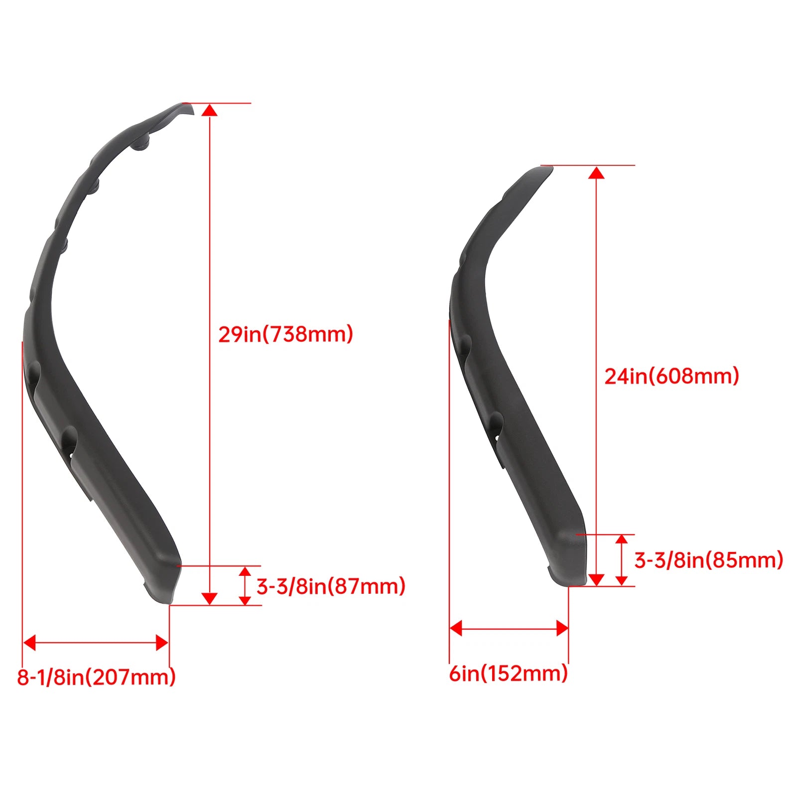 Fender Flares for Yamaha G14 G16 G19 G20 G22 Golf Cart (W/ Hardware)