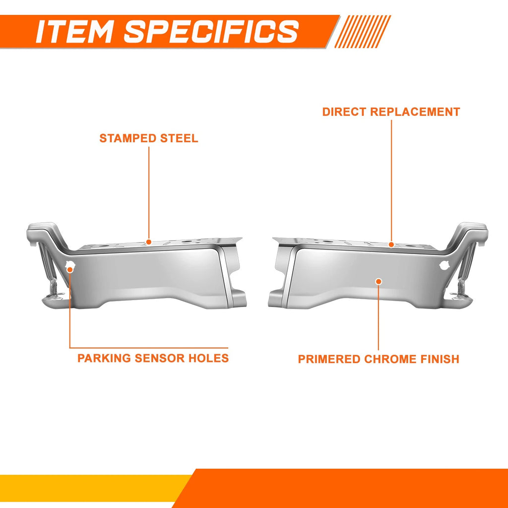 Set of 2 Rear Bumper End Caps for Ford F-250 F-350 F-450 SD (2023–2025)