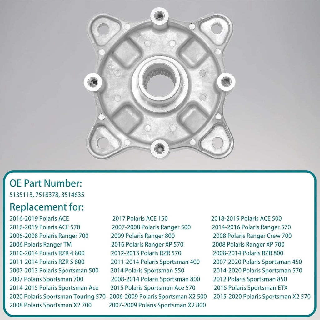 Rear Wheel Hub & Bearing Kit for Polaris Ranger 400-800