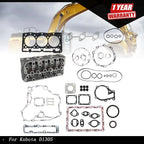 Complete Cylinder Head with Valve Spring & Gasket Kit for Kubota RTV1100