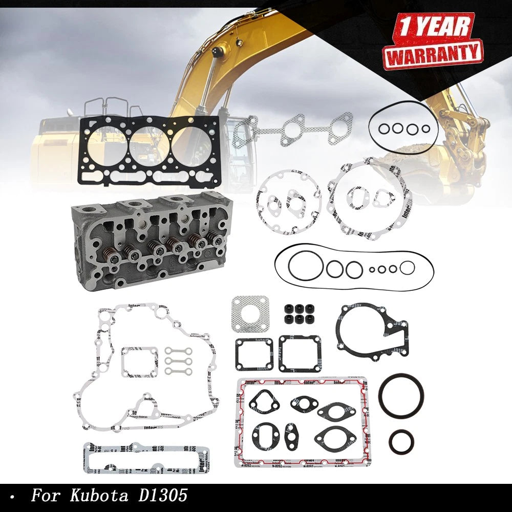 Complete Cylinder Head with Valve Spring & Gasket Kit for Kubota RTV1100