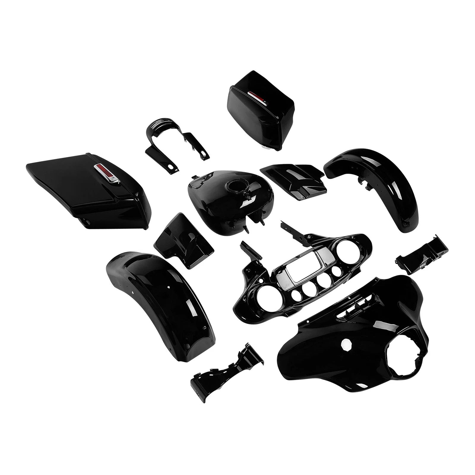 ABS Fairings Body Kit for Harley Touring Street Glide (2014–2024) Vivid Black
