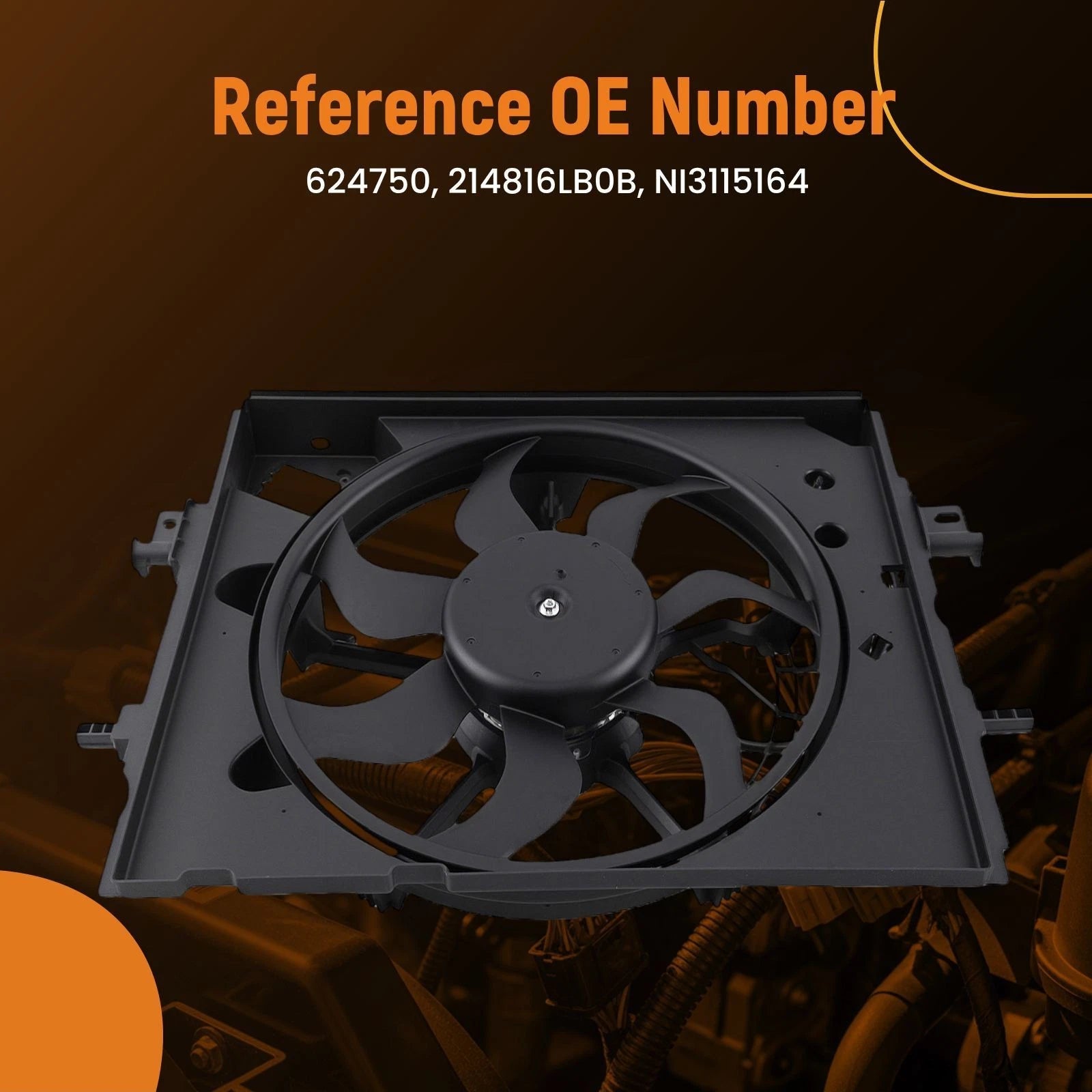Electric Radiator Cooling Fan for Nissan Sentra (2020–2021) 214816LB0B NI3115164