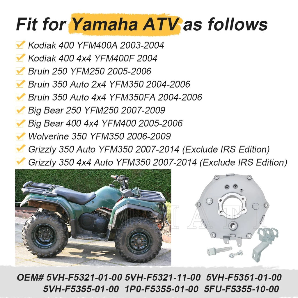 Rear Brake Backing Plate & Camshaft Lever Kit for Yamaha Bruin 350 250 (2004–2006)