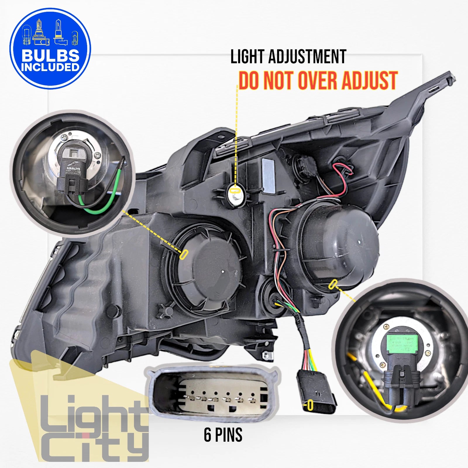 Passenger Headlight Assembly RH for Chevy Equinox (2016–2017)