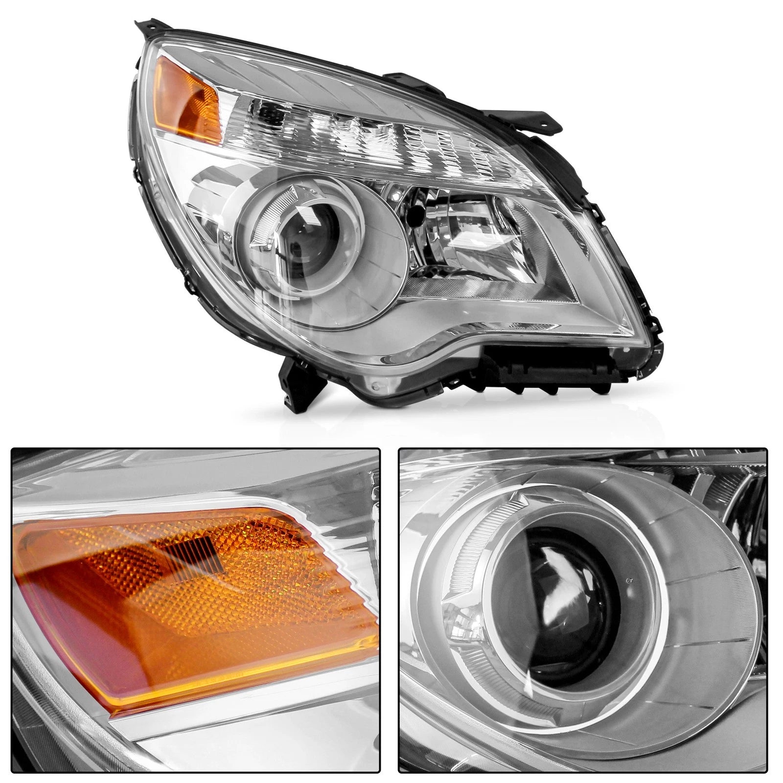 Halogen Headlights for Chevy Equinox (2010-2015) Projector Style