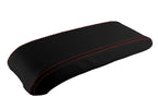 Leather Console Lid Armrest Cover for Jeep Compass (2009–2016) Red Stitch