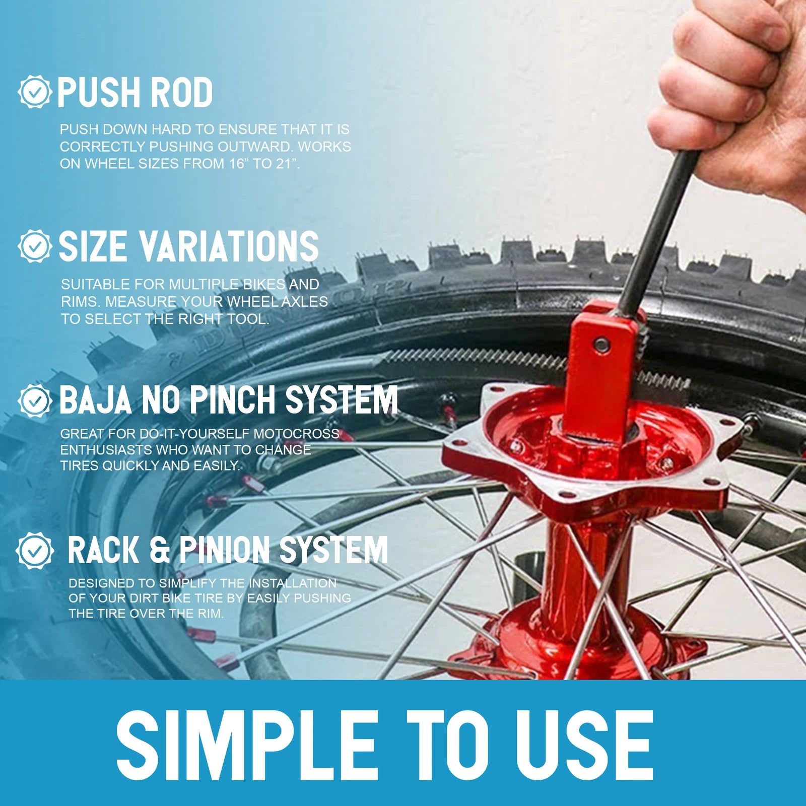 Dirt Bike Tire Changing Tools for Enduro Motocross (Compact)