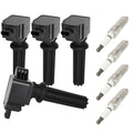 Set of 4 Ignition Coils & Spark Plugs for Ford Mustang 2.3L (2015–2019), Focus 2.0L (2012–2018)