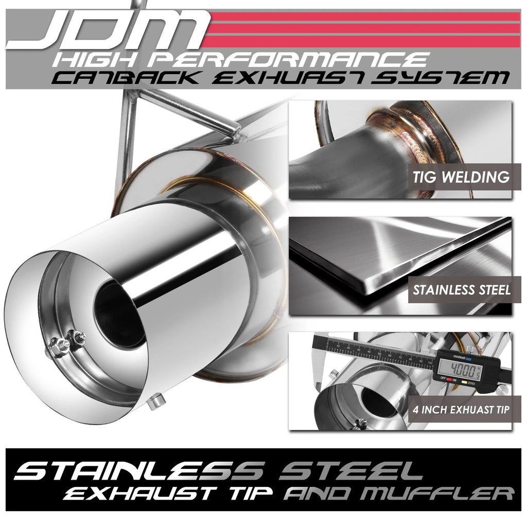 Stainless Exhaust Catback for CRX/Del Sol DOHC/SOHC (N1, 4.5" Tip)