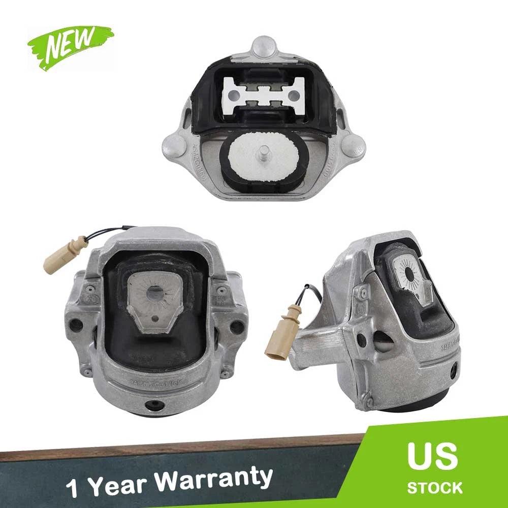 Set of 3 Engine Motor Mounts for Audi A4 A5 Quattro (YYYY–YYYY)