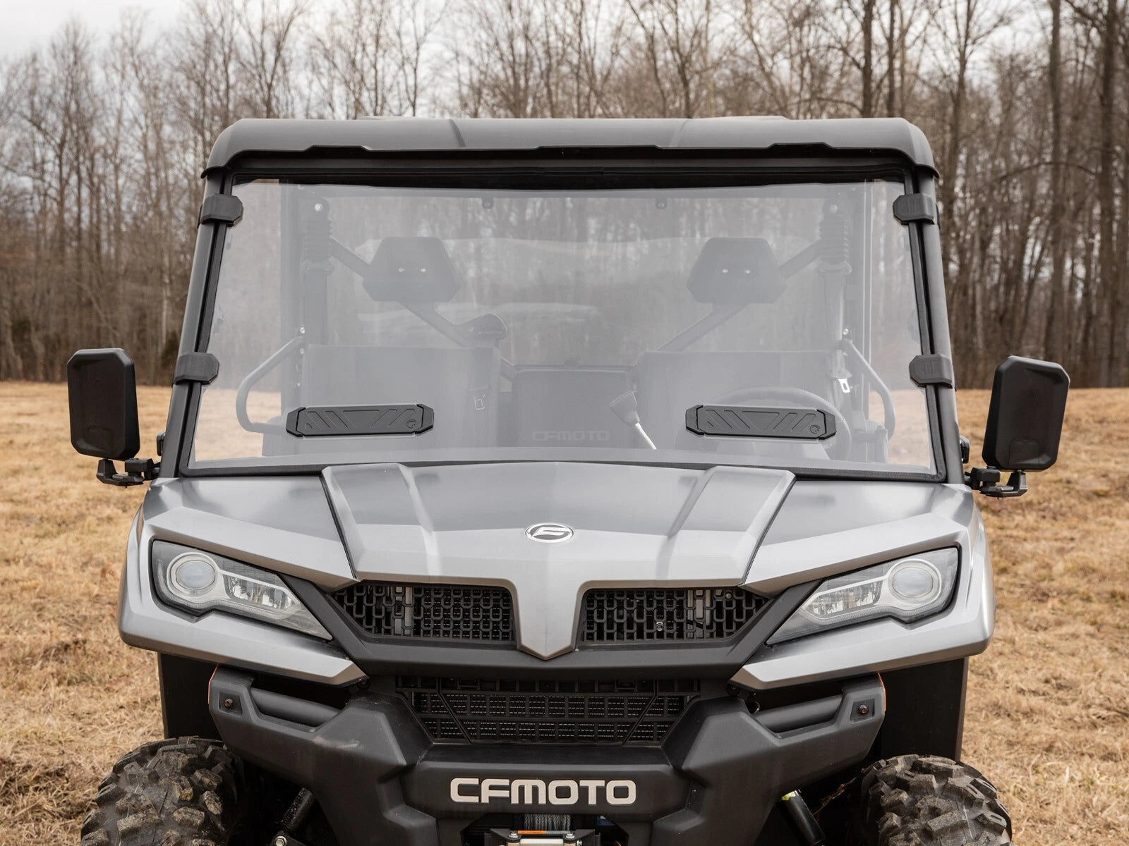 Clear Scratch Resistant Full Vented Windshield for CFMOTO UForce (2018–2023)