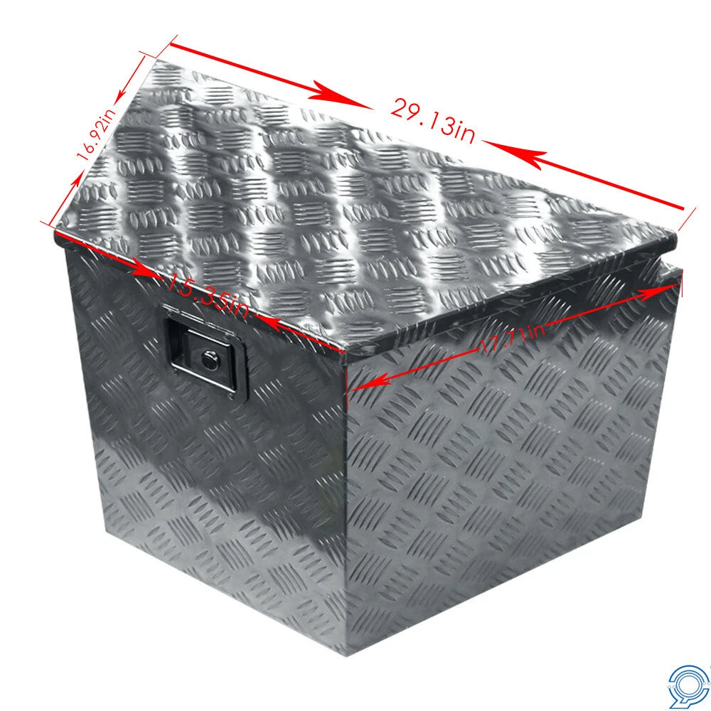 28" x 18" Aluminum Trailer Tool Box with Struts for Truck (Weather Guard)