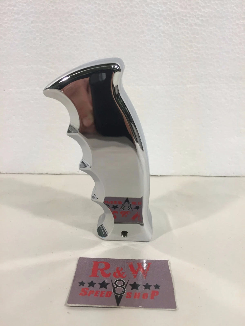Chrome Pistol Grip Shift Knob Solid Aluminum for Universal Street Hot Rod