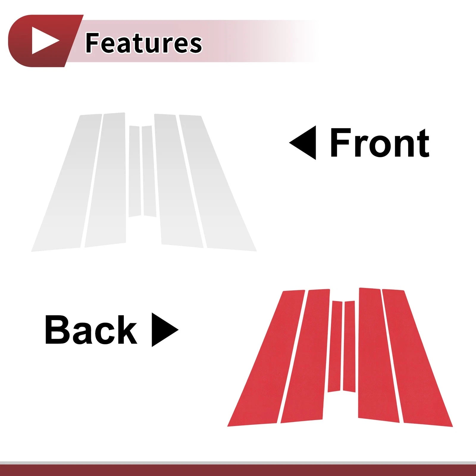 Door Pillar Window Trim for Ford Focus (2019–2023) Silver Tone