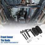 Set of 6 Front Inner Outer Tie Rods for Ford Fusion (2010–2012) with Boots
