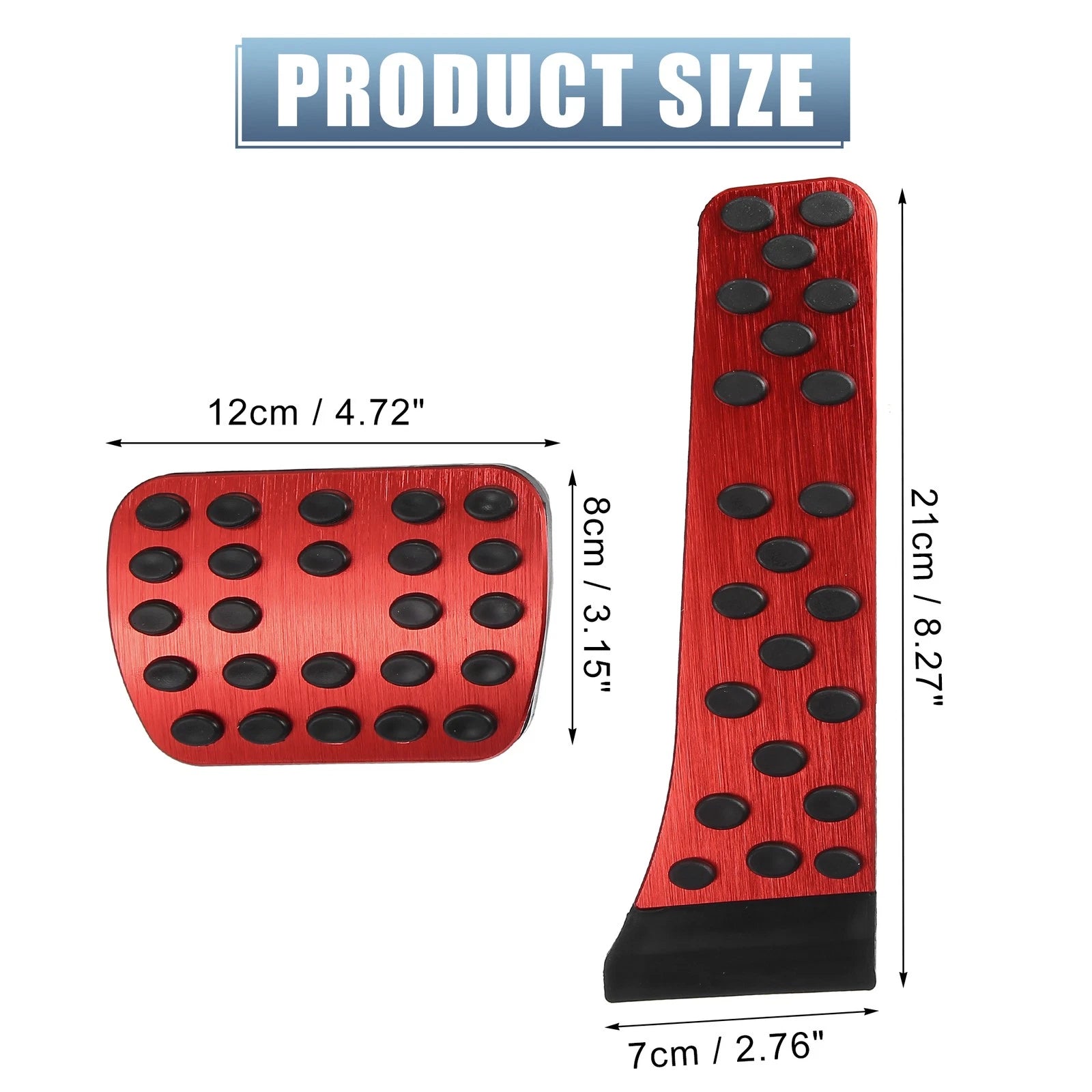 2X Gas Pedal Brake Pedal Pad Anti Slip Covers for Mercedes Benz (731618727507)