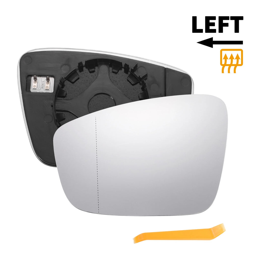 Left Side Heated White Mirror Glass for Volkswagen Beetle Jetta 