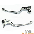 Chrome Billet 3 Slot Brake Clutch Levers for Harley Dyna Sportster Softail FLHR