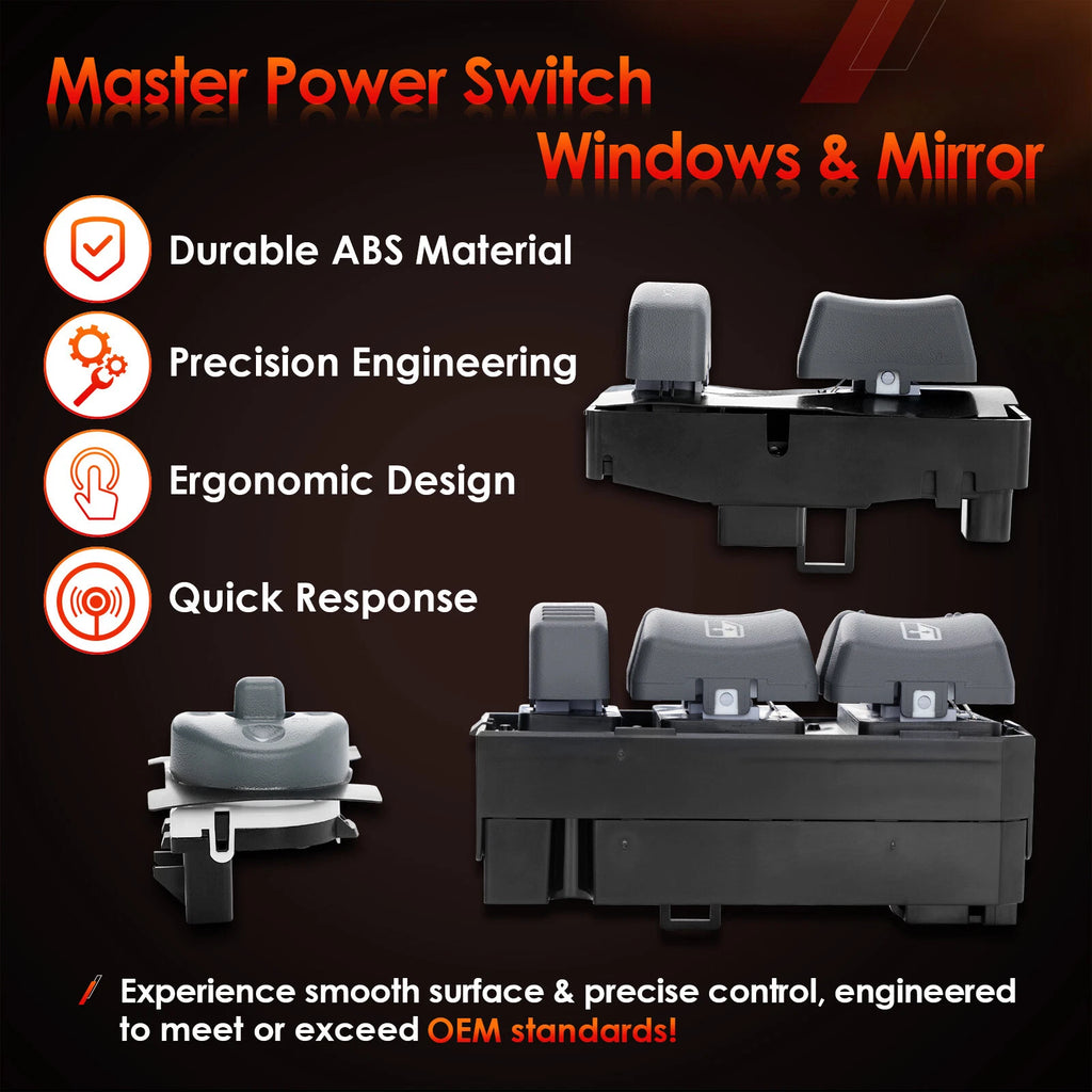 Power Window & Mirror Switch for Chevy GMC C/K 1500-3500 Yukon (1995-2000)
