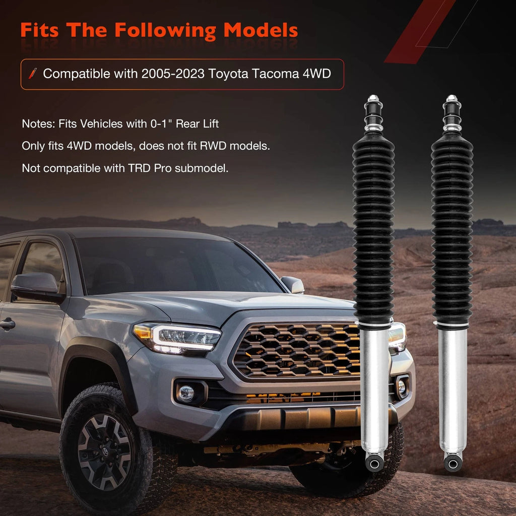 2X Rear Absorber Shock 24-186728 for Toyota Tacoma 4WD (2005–2023)