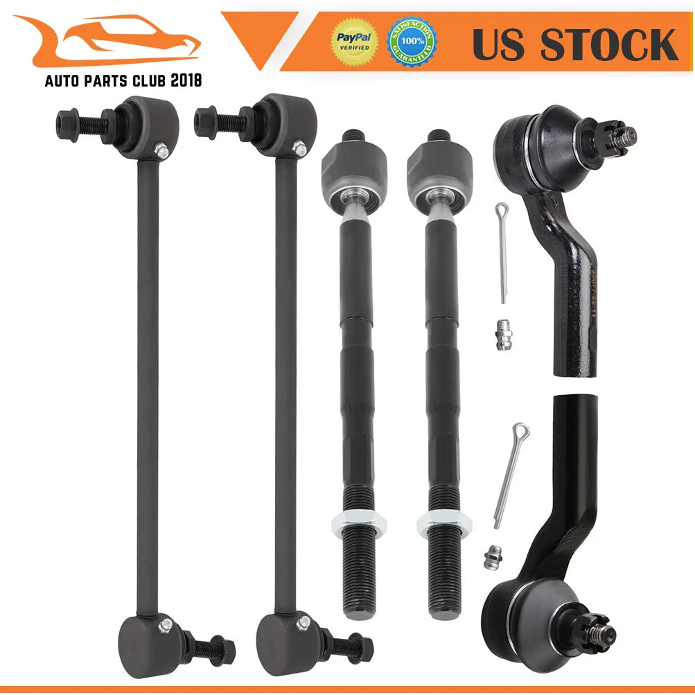 Set of 6 Front Tie Rod Ends for Ford C-Max, Escape (2013–2015)
