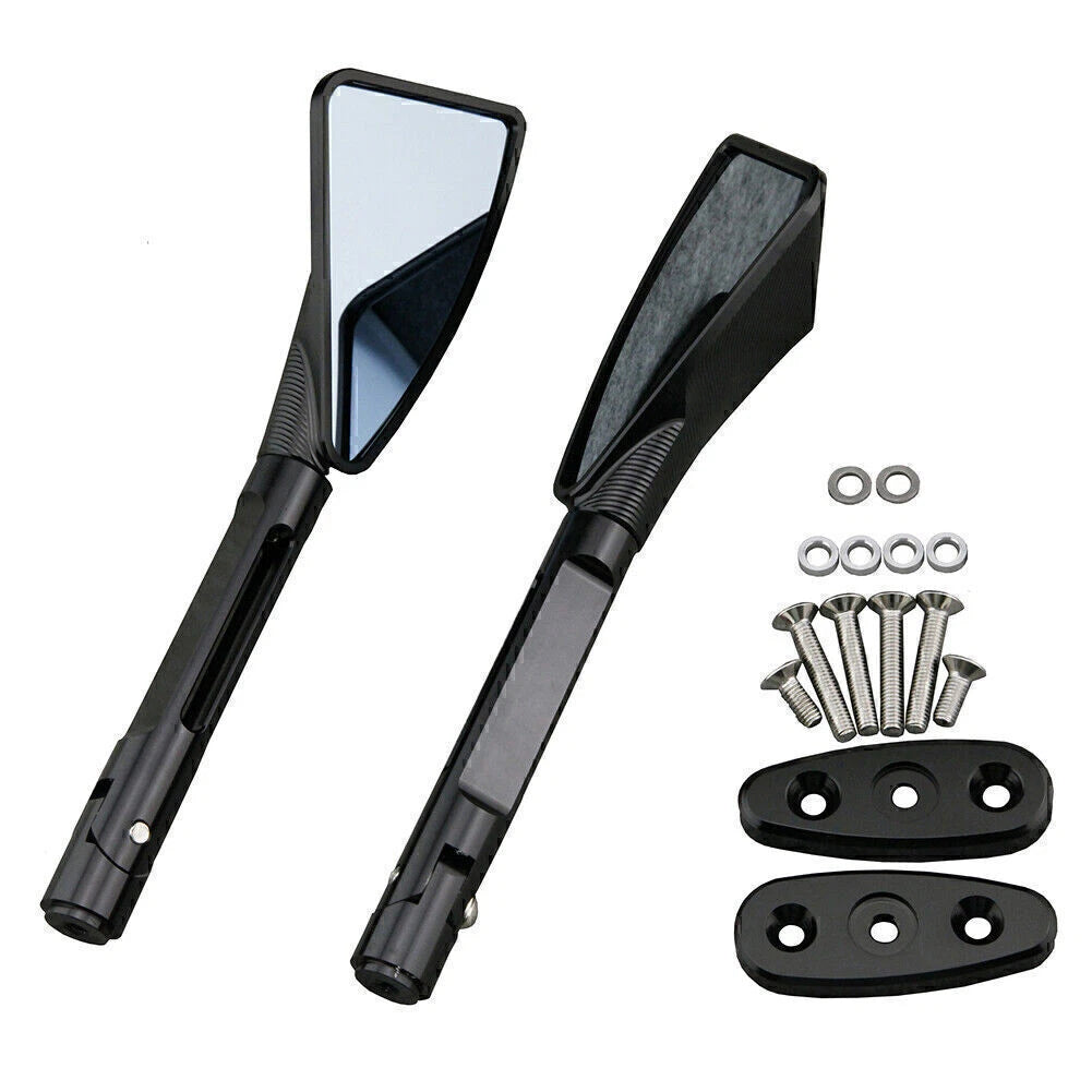 1 Pair Black Rear Side Mirrors for Suzuki GSXR 1000 (2001–2004) & GSXR 600 (2001–2005)