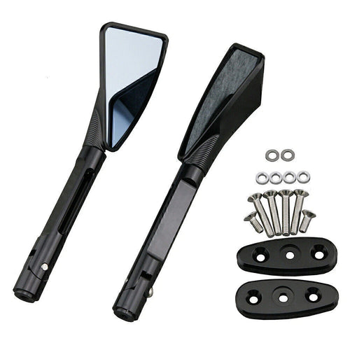 1 Pair Black Rear Side Mirrors for Suzuki GSXR 1000 (2001–2004) & GSXR 600 (2001–2005)