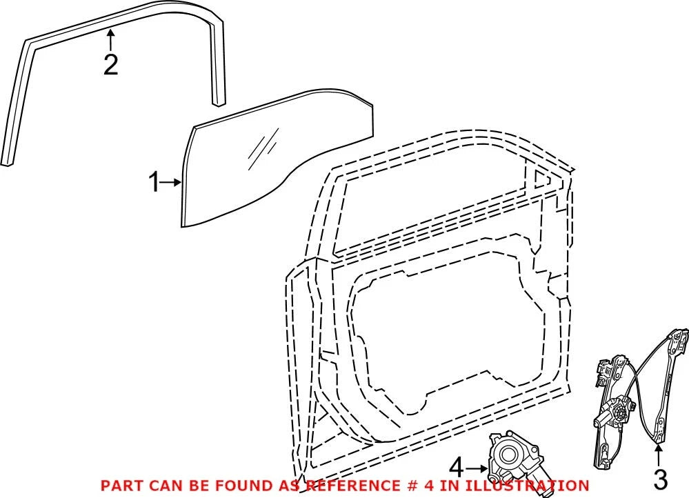 Genuine OEM Front Driver Left Window Motor for Chrysler Charger Dodge (2006–2021)
