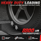 Set of 2 Curb Ramps 38.6"L x 5.9"W x 3"H 8800lbs Capacity for Households